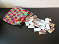 Summer Fruit Resin Domino Set with Crochet Storage Bag