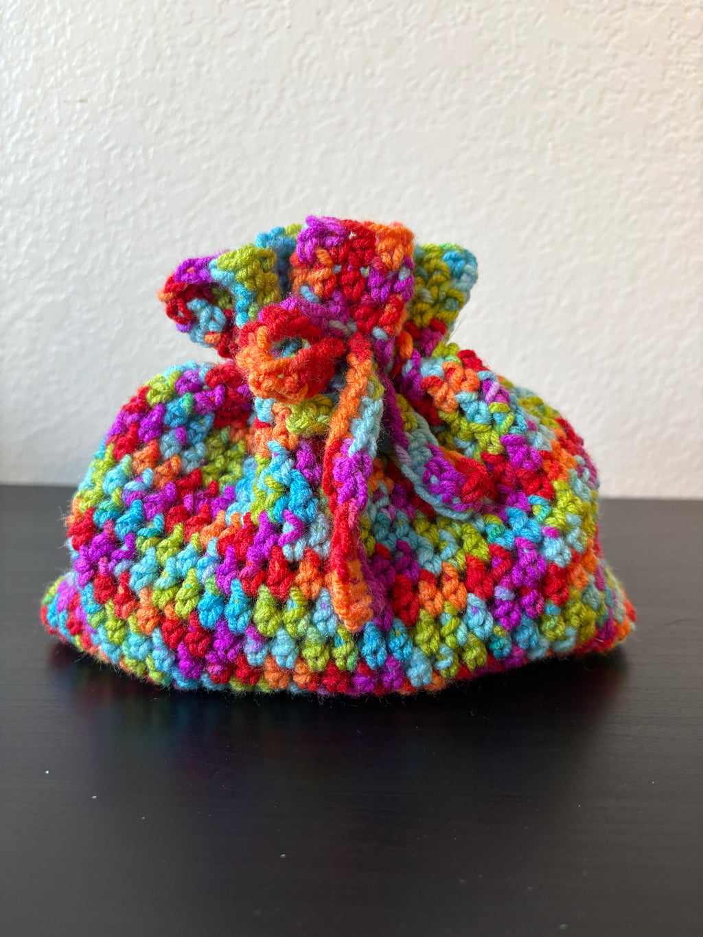 Summer Fruit Resin Domino Set with Crochet Storage Bag